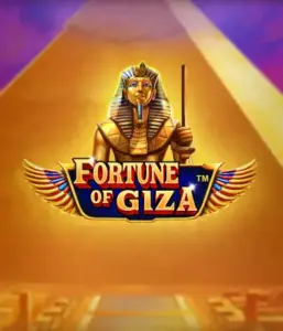 Uncover the mystical world of the Fortune of Giza game by Pragmatic Play, highlighting a stunning depiction of a Pharaoh before the iconic pyramid backdrop. This image captures the splendor of Egyptian history, perfect for history buffs, delivering a captivating escape.